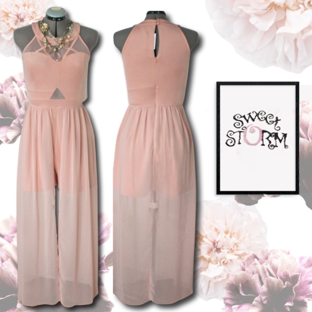 Sweet Storm Blush Walk Through Maxi Jumper